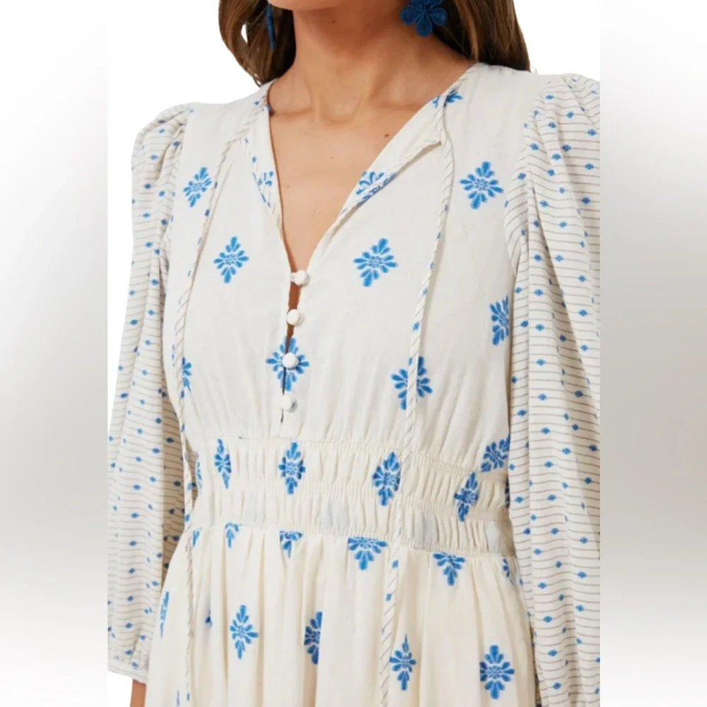Hunter Bell Blue Medallion Clementine Dress - Picture 2 of 15